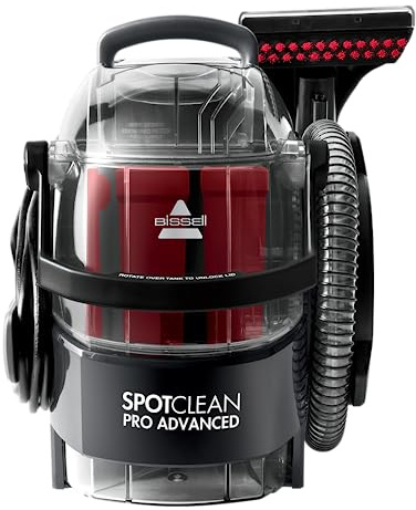 BISSELL SpotClean Pro Advanced, Noir Titanium,Rouge