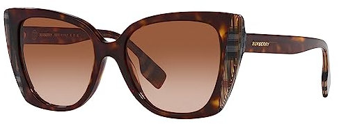 Burberry 405313 Damen-Sonnenbrille, Katzenauge, Braun, 54-17-140 mm, Braun, 54, Braun, 54/17/140