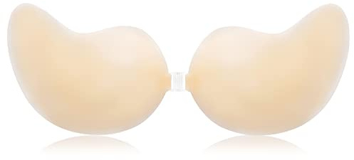 Kiiwah Soutien Gorge Adhésif Push-up Femme, Soutien Gorge Dos Nu Invisible Soutien Gorge sans Bretelle Réutilisable pour Les Robes de Soirée, Robes de Bal, Robes de Mariée