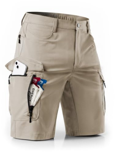 Wespornow Byxor, cargobyxor, herr, bermudabyxor, arbetsbyxor, korta byxor, cargobyxor, herr, trekkingbyxor, chinos elastiska byxor, MTB