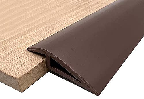 jackfru Självhäftande täcklist 1 m, PVC övergångsprofil självhäftande, höjd mindre än 10 mm, golv och matta, laminat, övergångsskena, list (1, kaffebrun, 1 m x (5 cm x 1 cm))