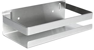 DOESS Cesto Doccia - Mensola Bagno - Organizer Bagno - Mensola Doccia - Mensola Shampoo - Senza Foratura (Argento, 20 CM)