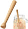 Taasmoog Fermentier-Stampfer, Hölzerner traditioneller Kartoffel-Stampfer, Robuster Handstampfer ideal für Kimchi, Sauerkraut und Gärgut aus Buchenholz, Braun