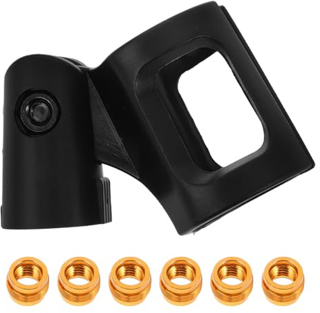 TOYANDONA Microphone Clip Holder Set With Nut Adapters Stand Mic Clamp For Podcast Interview Live Broadcast Drum And Radio Use