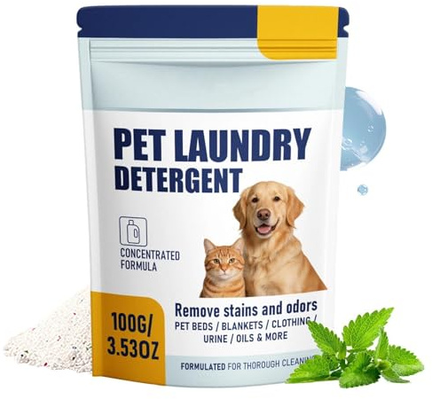 Désinfectant anti-odeurs pour animaux de compagnie – Poudre anti-odeurs d'urine 100 g, solution de nettoyage des taches de tissu | Désodorisation et puissante pour literie, serviettes