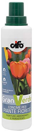 CIFO Granverde - Concime Piante Fiorite Liquido, Fertilizzante Piante Casa Terrazzo e Balcone, Contribuisce alla Crescita, Intensifica la Colorazione Verde e Evita Ingiallimenti, Made in Italy, 500g