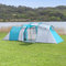 FORAGER Indiana 6-Personen Tunnelzelt | Camping & Wandern | Wasserdicht | 550 cm x 270 cm (Höhe: 200 cm) | Inkl. Abspannseile, Zeltstangen & Zeltheringe