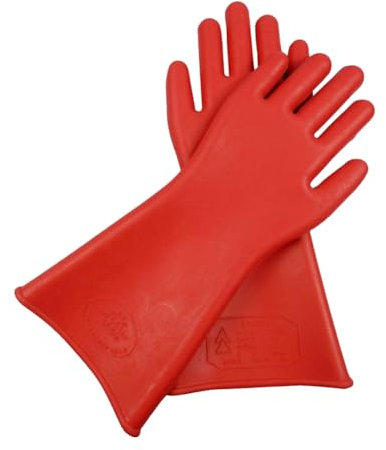 Elektrisch Isolierte Lineman Gummihandschuhe Elektriker Handschuhe Elektriker Hochspannung -12KV Sicherheit Gefütterte Gummihandschuhe (1 PAAR)