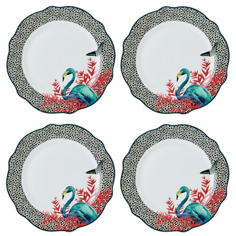 MIKASA x Sarah Arnett Porcelain Dinner Plates, Set of 4, 27cm