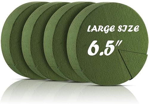 TAOPE Blumensteckschaum Zylinder 4 Stück 16.5 x 4 cm - Nasssteckschaum, Steckmoos, Steckmasse - Kegel Blumengestecke - Steckschwamm zum Basteln, Hochzeit, Geschenke, Deko – Blumen Gesteck