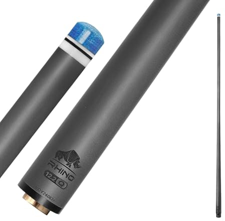 RHINO - 30 / Q-loc Joint Carbon Pool Cue Single Shaft, Tip, 12.2mm. Low Deflection Technology, Ultra-Smooth, Easy to Control, pro Taper