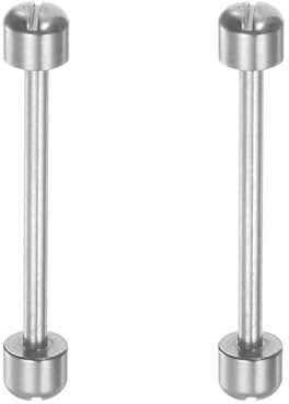 SEIWEI 2 varillas de tubo de tornillo de reloj plateado/oro rosa/oro, acero inoxidable, tornillos para correa de reloj, herramientas de reparación, accesorios para relojero