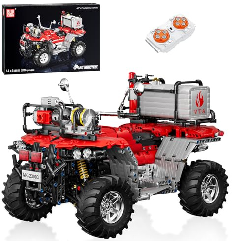 Mould King 23003 Technik Blocs de serrage télécommandés pour moto, super moto, VTT, pompiers, moto, kit de modélisme, compatible avec d'autres marques (2100 pièces)