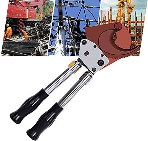 YXFAZPP Ratchet Cable Cutter, Wire Cutters Bolt Cutters Heavy Duty, Manual Cable Shears Cable Pliers for Cutting Cu/Al and Armored Cable Up to 50/75/95mm (75MM)
