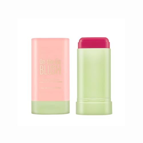 3-En-1 Blush Stick - Convient Pour Les Joues, Les Lèvres Et Les Yeux, Crème-Poudre Légère Imperméable Durable, Stick De Maquillage Contour & Éclairant Pour Les Yeux (#ROSE, 19g)
