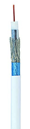 WISI Koaxialkabel MK 96 A 0100 – Antennenkabel 3-fach geschirmt, Klasse A+, >120dB – Brandklasse Dca – Für DVB-T, DVB-T2, DVB-C und DVB-S/S2 – Durchmesser 6,8mm, 100m, weiß