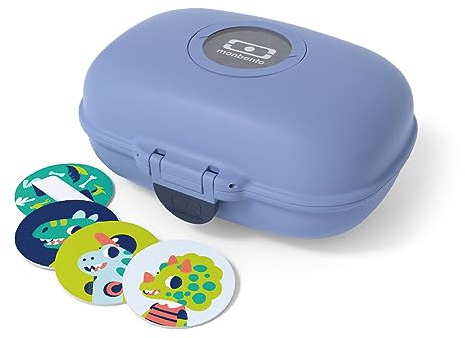 MONBENTO - Kids Snack Box MB Gram Infinity - Snack Box for Boys & Girls - Ideal for Lunches or Snacks at School/Park - BPA Free - Food Grade Safe - Blue