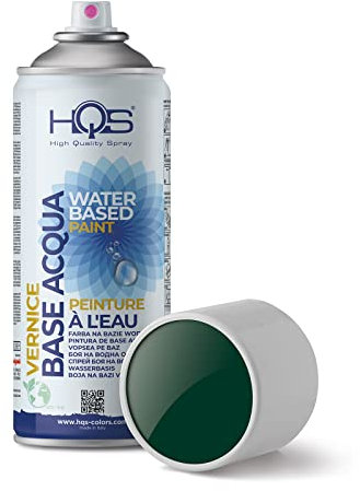 HQS Bombe de Peinture en aérosol 400ml Base d'eau Couleurs Ral (Ral 6005 Vert Mousse)