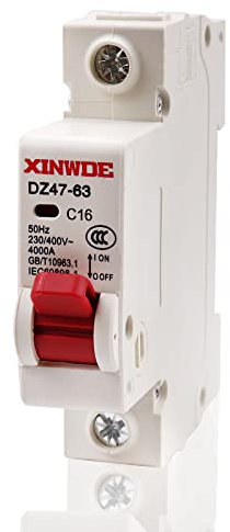 RKURCK DZ47-63 C16 Low-voltage Miniature Circuit Breaker 16A 230/400V 1 Pole DIN Rail Mount Circuit Breaker 16A