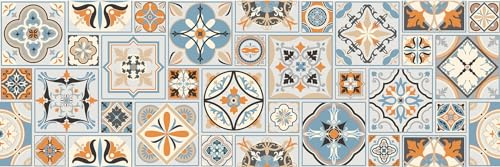 TAPPETIK Tappeto, Passatoia in Stampa Digitale Alta qualità, Ampia Gamma di Colori e Disegni (Serie DIGIT) VARIE MISURE (Mattonella B 53, 52 x 230 cm)
