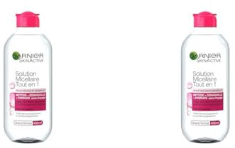 Garnier - SkinActive - Solution Micellaire Tout en Un - Peaux Sèches et Sensibles - Grand Format 400 ml (Lot de 2)