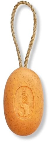 Eco Bath London Apricot Soap on a Rope, Luxury Eco-Friendly Natural Soap, 220g