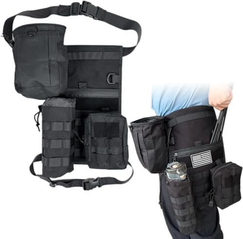 OTOMITAKE Field Quiver 1000D Archery Hip Quiver with Ambidextrous Design and Waterproof Pocket, Ideal for Recurve and Compound Bow (Field Quiver,Mini Belt Pouch, Water Bottle Holder and Release Pouch)