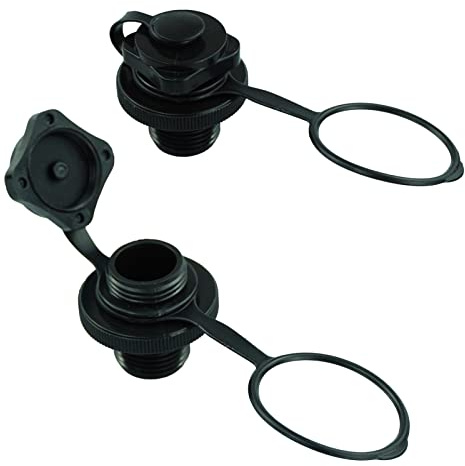 2 Pcs Inflatable Boat Air Valve,Valve Caps,Spiral Air Plugs,Boston Spiral Air Plugs Quick Inflate & Deflate Screw Nozzle Cap Anti-leakage Bungs Replacement for Kayak, Dinghy, Airbeds, Hot Tub, Raft