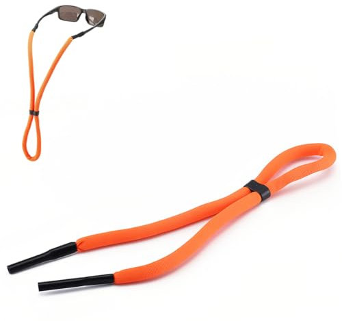 WOXJENA Cordon de natation flottant, Accessoire pour lunettes, Cordon de lunettes, Orange, Silicone, Classique