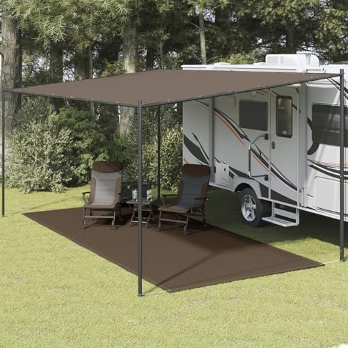 ShGaxin Zeltteppich, Vorzeltteppich, Camping Plane, Teppich Für Camping Vorzelt, Bodenplane Zeltunterlage, Camping Teppich Outdoor, 250x550 cm Braun