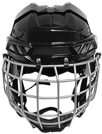 Generisch Hockey-Helm für Erwachsene – Eishockey-Helm, Street-Hockey-Torwarthelm, robuste und sichere Eishockey-Helm-Kombination mit langlebigem Materialkäfig, schützende Hockey-Ausrüstung für Eishock