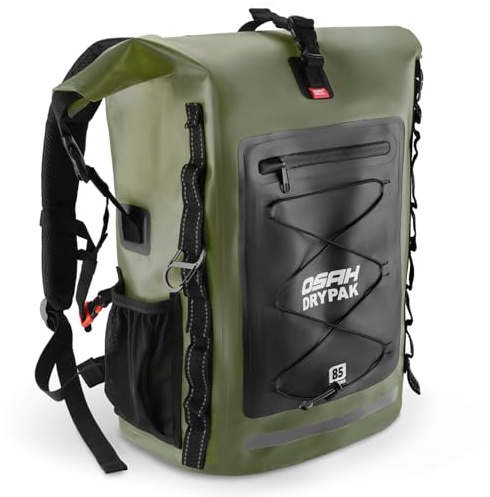 OSAH DRYPAK Waterproof Backpack Dry Bag 35L/55L/85L – Heavy Duty Roll-Top Hiking Backpack Sack Keeps Gear Dry for Travel, Kayaking, Boating, Camping, Rafting and Fishing
