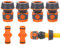 Hejo 6 Pezzi Connettore per Tubo da Giardino, Attacchi Rapidi da 3/4'' Raccordi per Tubo, Kit di Collegamento al per Prolunga Tubo, Tubo da Giardino con Connettore, per Inizio e Fine del Tubo
