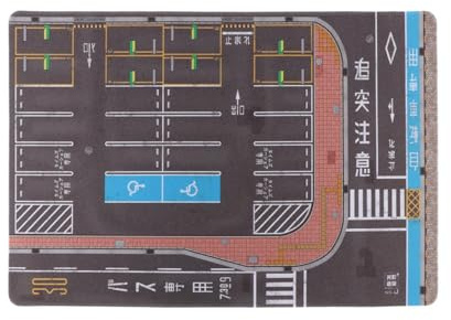 Sharplace 1:64 Parking Lot Mat Background Pad Car Scene Mat Diorama Model Car Diecast Garage Model Building,for Vehicle Scene Toy, J