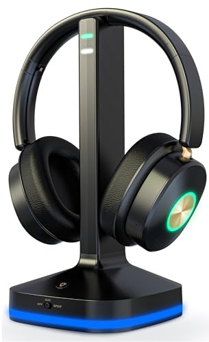 Earbay Funkkopfhörer für Fernseher, TV kopfhörer kabellos für Senioren mit Sender-Ladestation, V5.4 Bluetooth Kopfhörer mit 3 Audiomodi & ohne Audio-Verzögerung, Geschenk für Senioren/Eltern