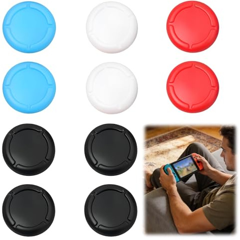 Set di 10 tappi per Joystick in silicone antideflagrante per cappuccio Joystick Switch, compatibili con controller Switch e Lite e OLED, protezione duratura per Gamers