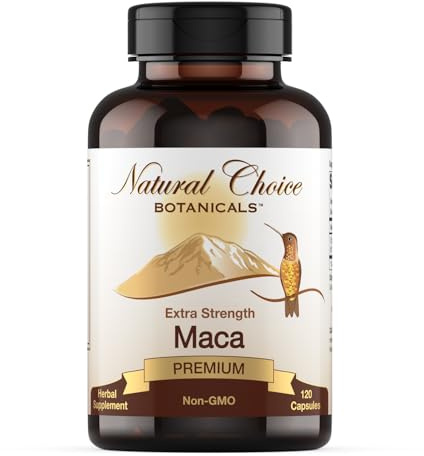 Natural Choice Botanicals Organic Maca Root Capsules (High Potency), Non-GMO Verified Supplement - 120 Capsules, 2 Month Supply