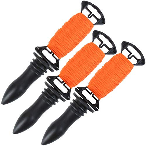 Pack of 3 50M High Viz Brick Line Reels Builder/Mason Hanging