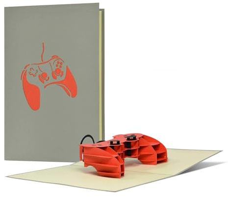 Coolt födelsedagskort för pojkar | kupong för Playstation eller datorspel | 3D popup gratulationskort eller födelsedagspresent för tonåringar, H25