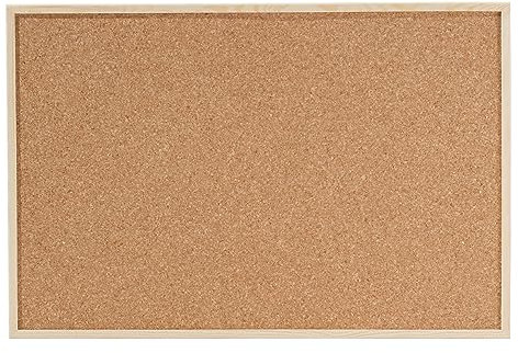 Dahle Pinnwand aus Kork (Holzrahmen, Korkplatte 7 mm stark, inkl. 6 Pinnadeln) 90 x 120 cm