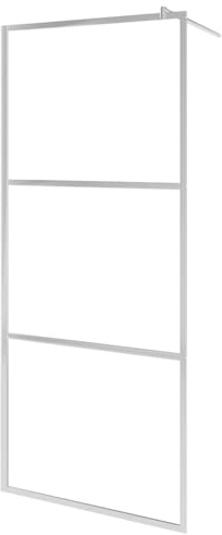 vidaXL Duschvägg med klart ESG-glas 100x195 cm
