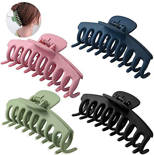 Große Haarklammer, 4 Stück Haarklammern für Frauen,Klaue Clips,Rutschfeste Haarnadel,Haarspangen,haarspangen mädchen,Unregelmäßige,Kiefer kKlammer,Haarspangen,Metall Haarnadel