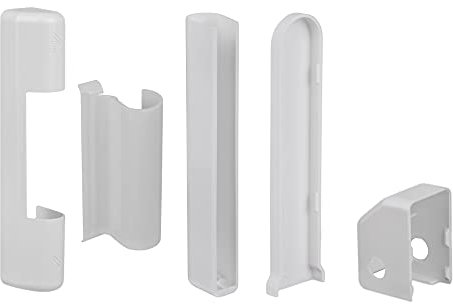 Roto NT Abdeckkappen Komplettset weiß – Kappen nur für NT Beschläge passend - PVC Abdeckkappen zum Verdecken der Flügelbänder und Schutz vor Schmutz bei Fenster und Türen