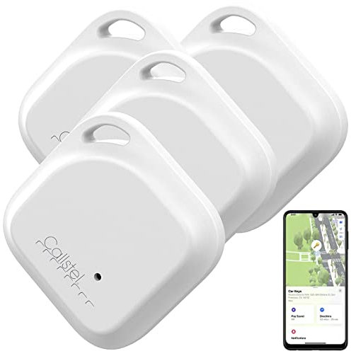 Callstel Smart Tag Apple: 4er-Set Schlüssel- & Gegenstandsfinder, Apple-AirTag-kompatibel, MFi (Schlüsselanhänger Ortung, Sachenfinder)