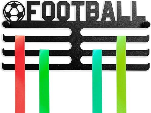 Meollo Porta-medaglie per medaglie e schiena, 100% acciaio (CALCIO)
