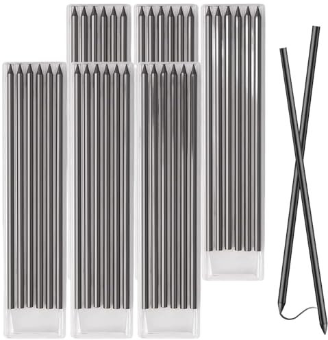 wodehahagou 36 Pcs 2.8mm Carpenters Pencil Refill Deep Hole Marker with Box Pencil Refills Automatic Pencils Set Pencils Waterproof Pencils Refill Replacement Woodworking Tools for Woodwork Building