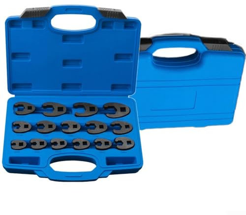 Jeu de clés à pied de biche industrielles, jeu de clés métriques pour pied de corbeau, 3/8 et 1/2, plaqué chrome