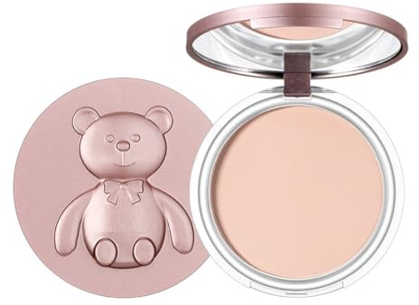 KARLOR Polvo compacto para niñas, paleta de polvos compactos, paleta de polvo mate, mate, acabado de maquillaje, polvo de fijación de poros, duradero, para tonos de piel saludables (03#nude)
