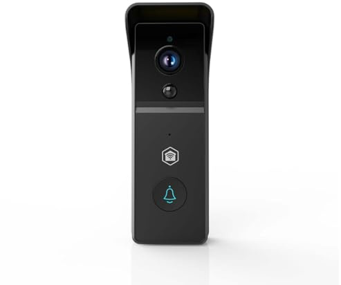 NEDIS Smart Wi-Fi-videodörrklocka kamera med klockspel, 3 MP Full HD 1296 p, trådlöst batteridriven med rörelsesensor, mörkerseende och 2-vägs ljud