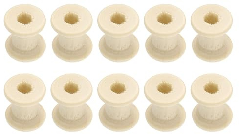 QUARKZMAN 70 Piezas De Bobinas De Madera, 0.39 X 0.55 (AnxAl) Bobinas De Hilo Vacías De Madera Sin Acabar Para Manualidades Arte DIY Bordado Costura Hilo Cuerda, Color Madera
